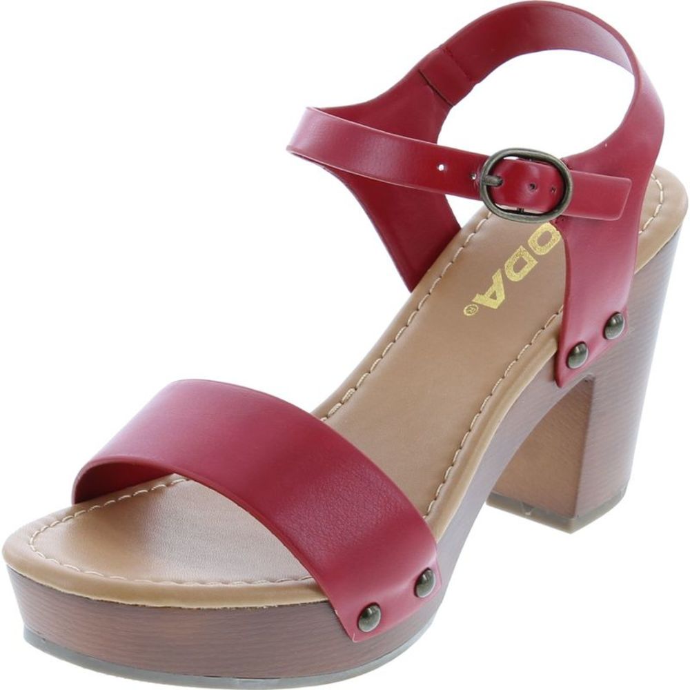 Soda Chivas Red Pu Womens sandals 9 NEW